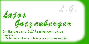 lajos gotzemberger business card